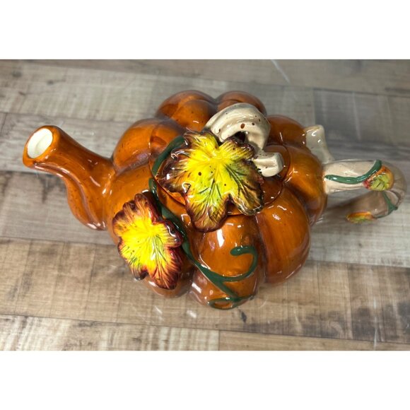 Vintage TII Collections Ceramic “Pumpkin” Teapot - Picture 2 of 7